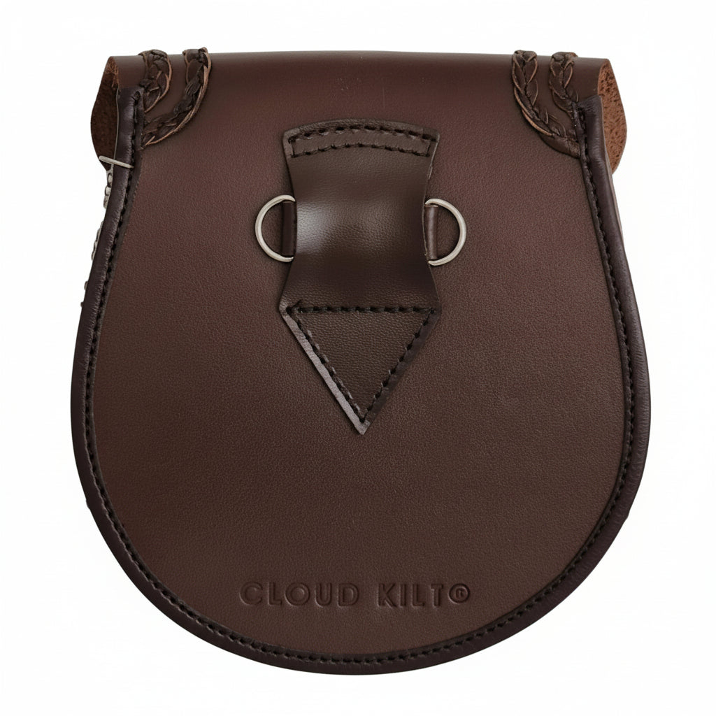 Brown Leather Pin Lock Sporran CLOUD KILT