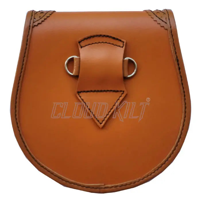 Brown Leather Sporran CLOUD KILT