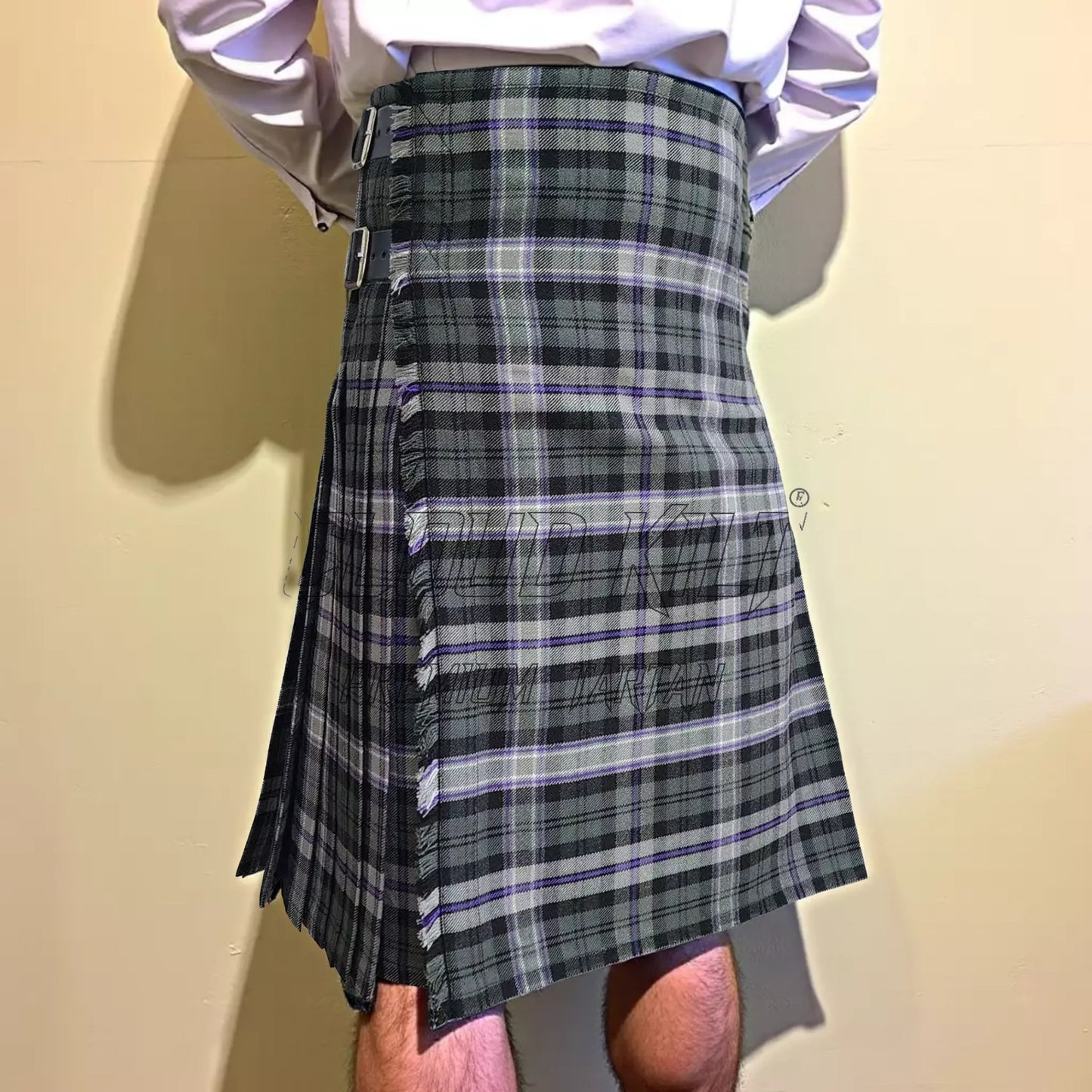 Black Scottish National Tartan Kilt