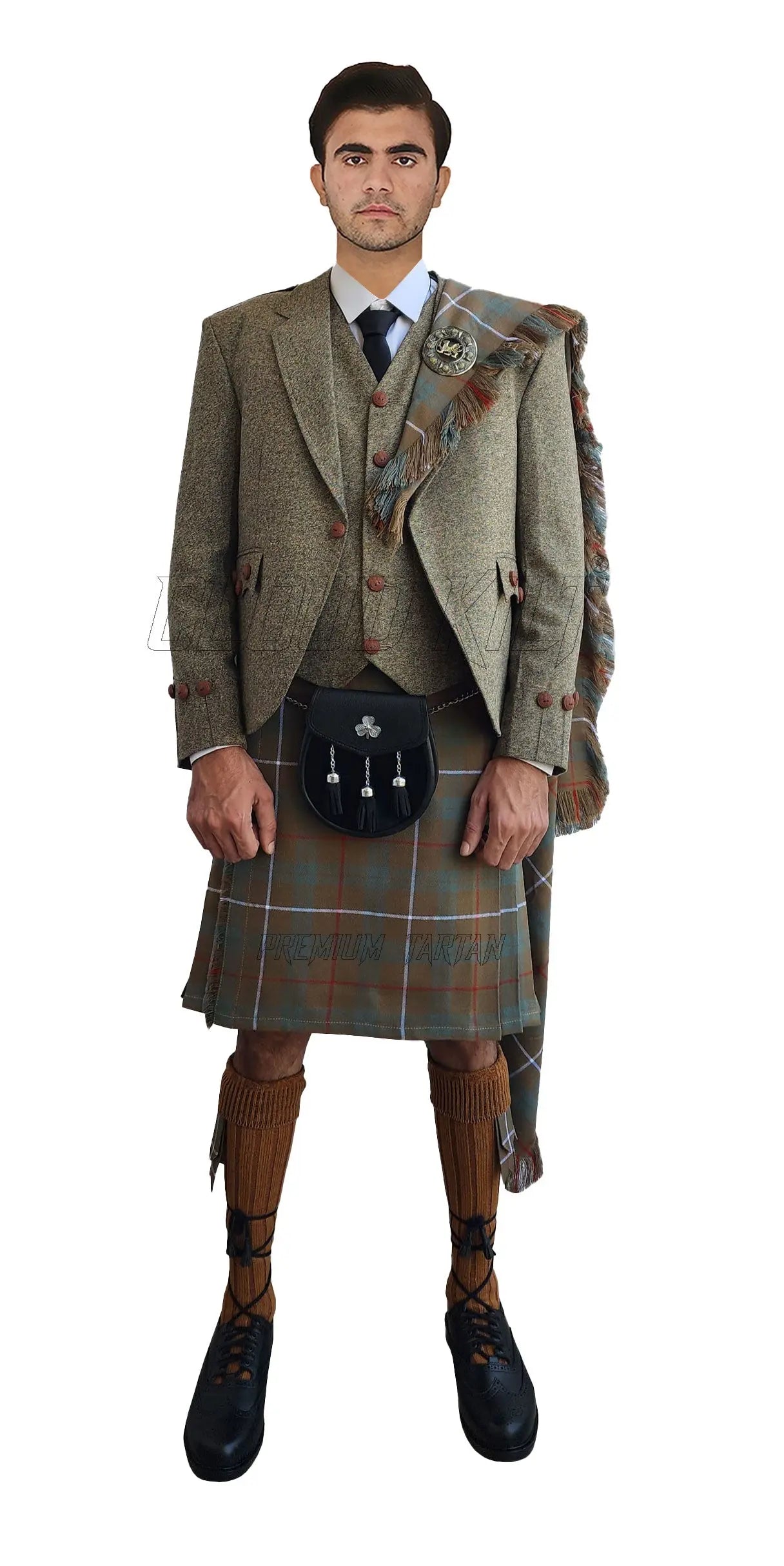 Agyll Kilt Outfit With Frasher Weathered Tartan CLOUD KILT