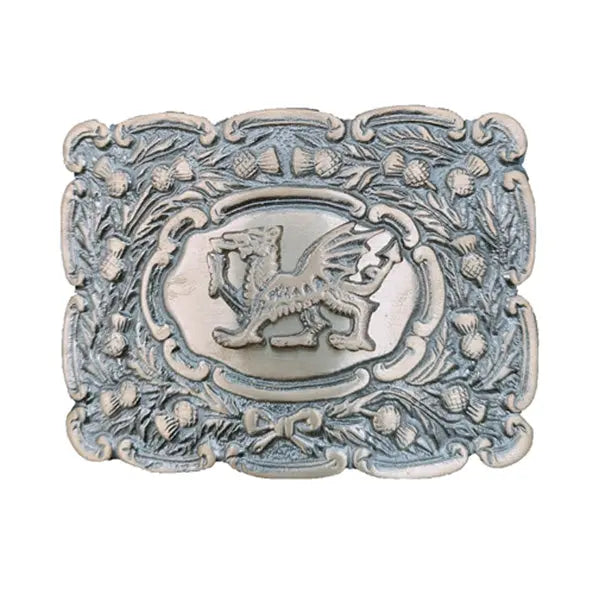 Antique Leather Kilt Belt Buckle CLOUD KILT
