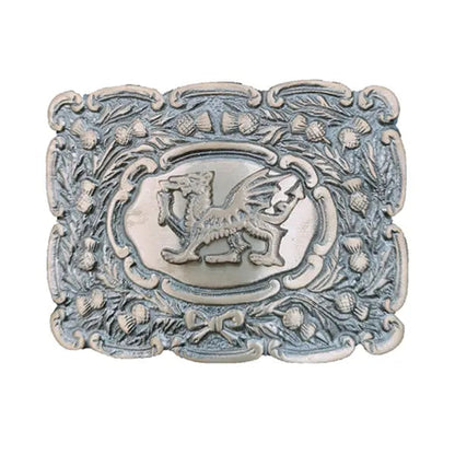 Antique Leather Kilt Belt Buckle CLOUD KILT