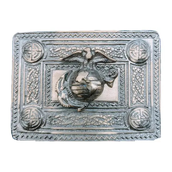 Antique Leather Kilt Belt Buckle CLOUD KILT