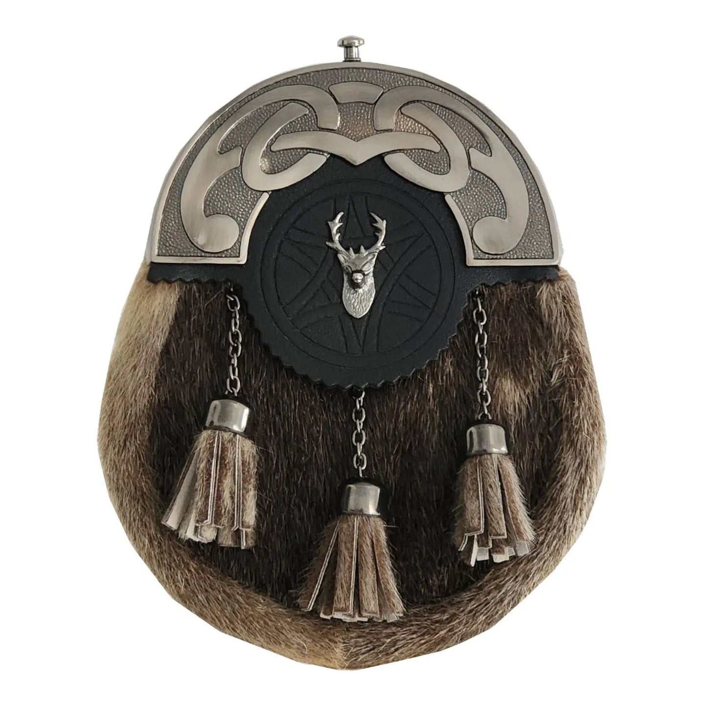 Antique Stage Face Badge Seal Skin Dress Sporran CLOUD KILT