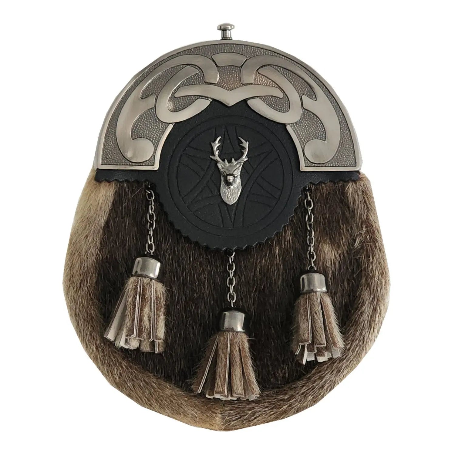 Antique Stage Face Badge Seal Skin Dress Sporran CLOUD KILT