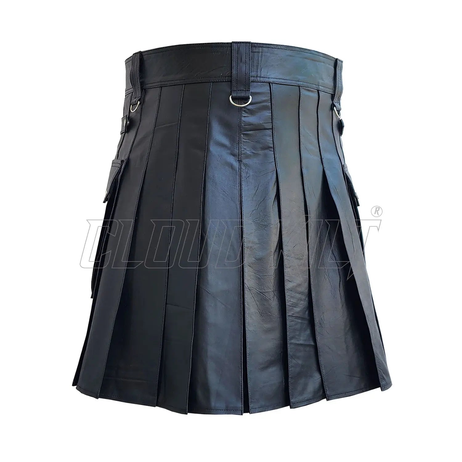 Black Cow Leather Deluxe Utility Kilt CLOUD KILT