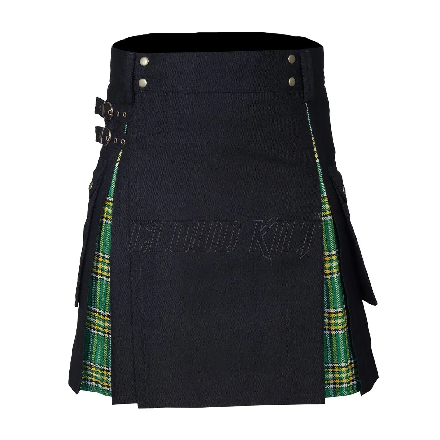 Box Pleated Tartan  Hybrid Irish Heritage Utility Kilt CLOUD KILT