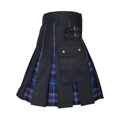 Box Pleated Tartan Hybrid Pride of Scotland Utility Kilt CLOUD KILT