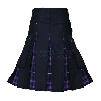 Box Pleated Tartan Hybrid Pride of Scotland Utility Kilt CLOUD KILT