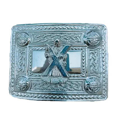 Chrome Leather Kilt Belt Buckle CLOUD KILT