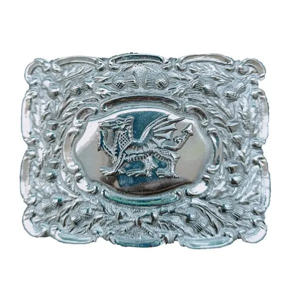 Chrome Leather Kilt Belt Buckle CLOUD KILT