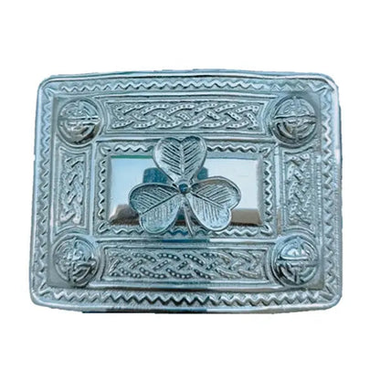 Chrome Leather Kilt Belt Buckle CLOUD KILT