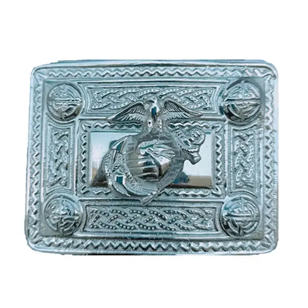 Chrome Leather Kilt Belt Buckle CLOUD KILT