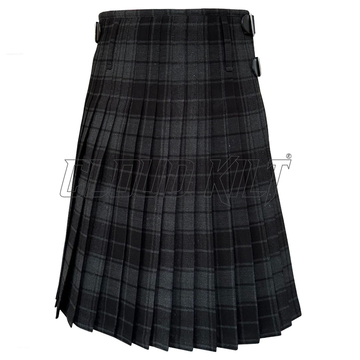 Dark Grey Highlander Tartan Kilt