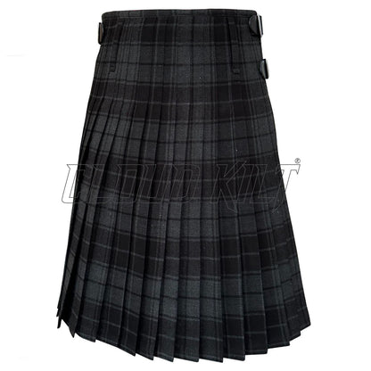 Dark Grey Highlander Tartan Kilt