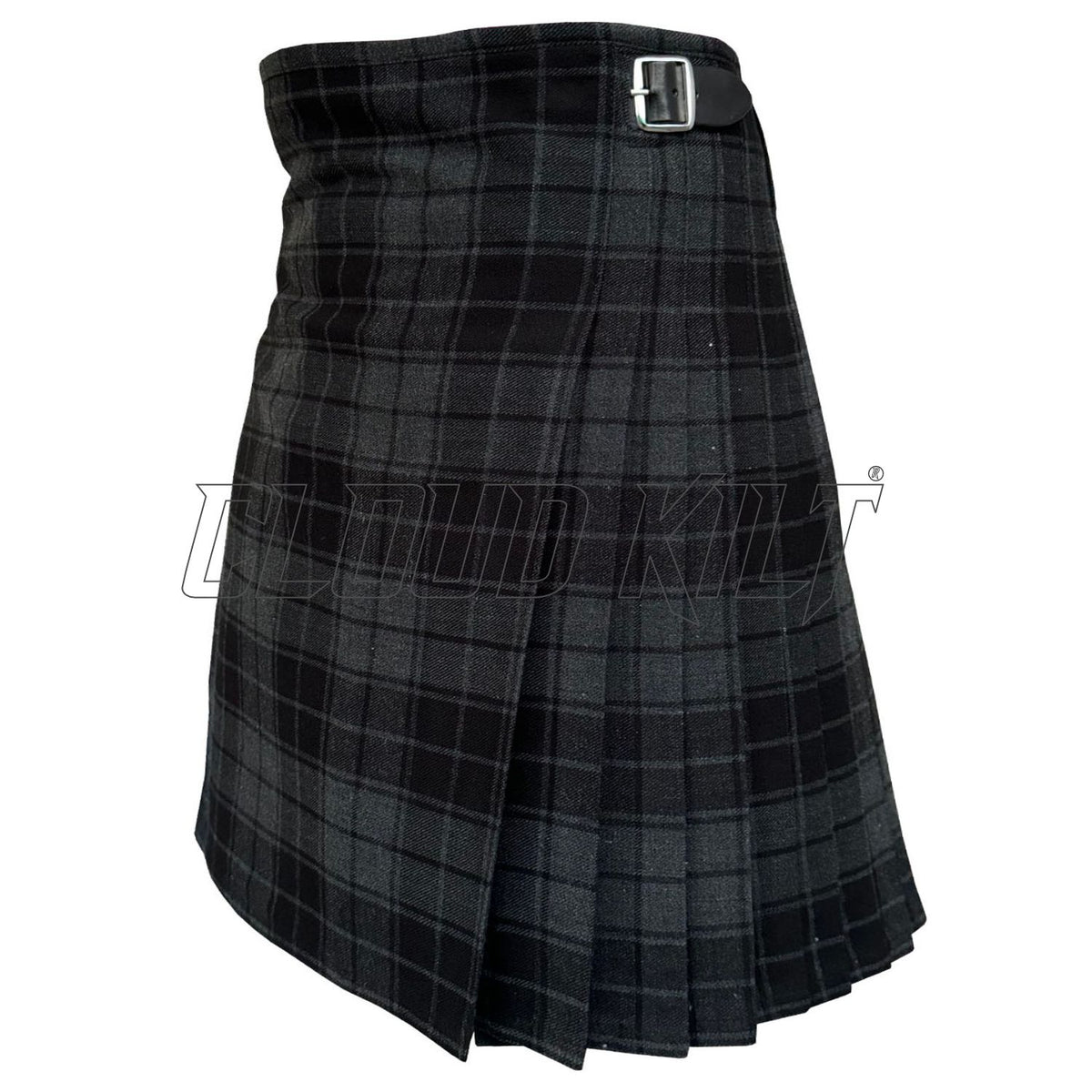 Dark Grey Highlander Tartan Kilt