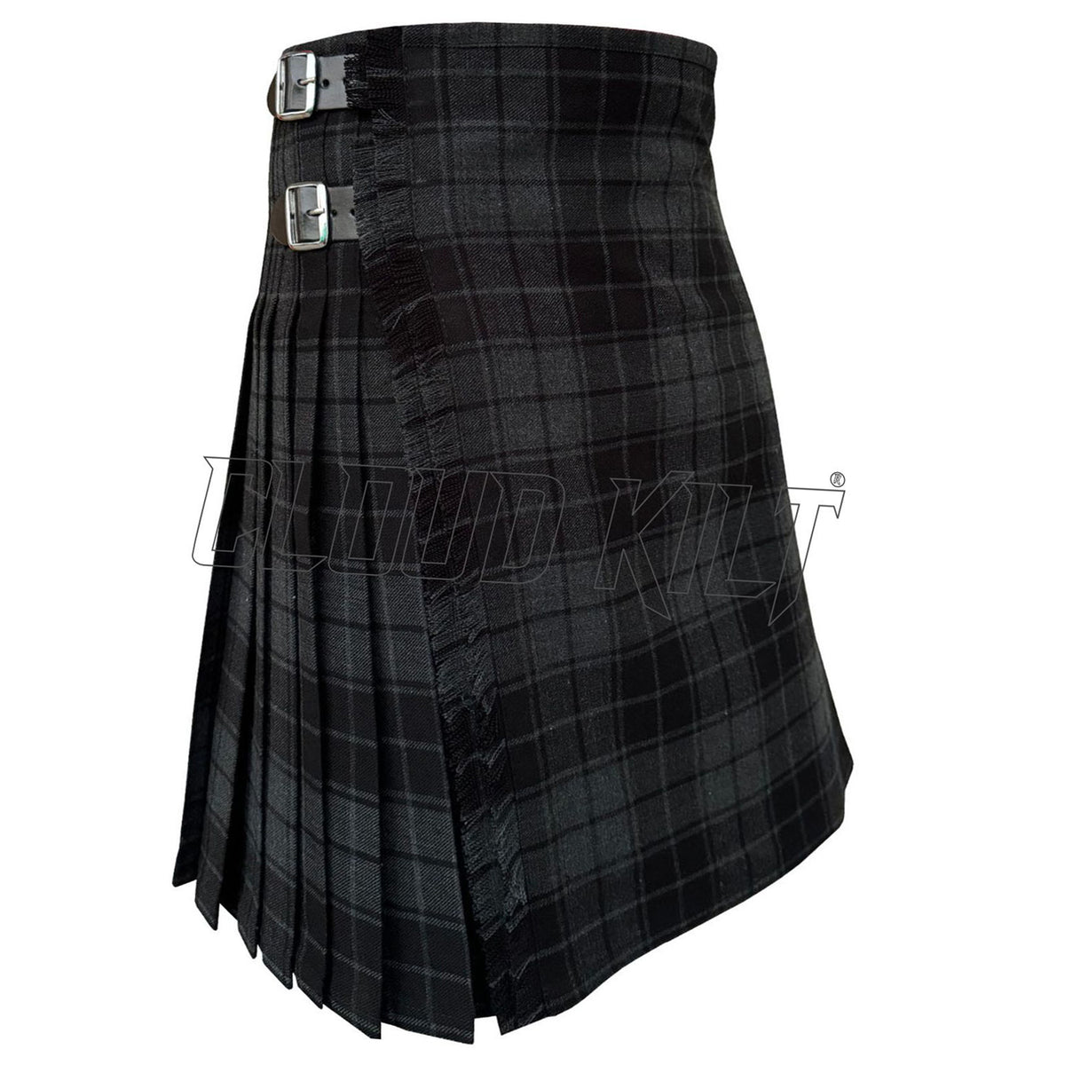 Dark Grey Highlander Tartan Kilt
