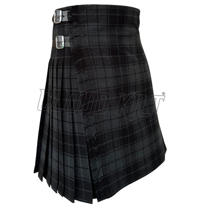 Dark Grey Highlander Tartan Kilt