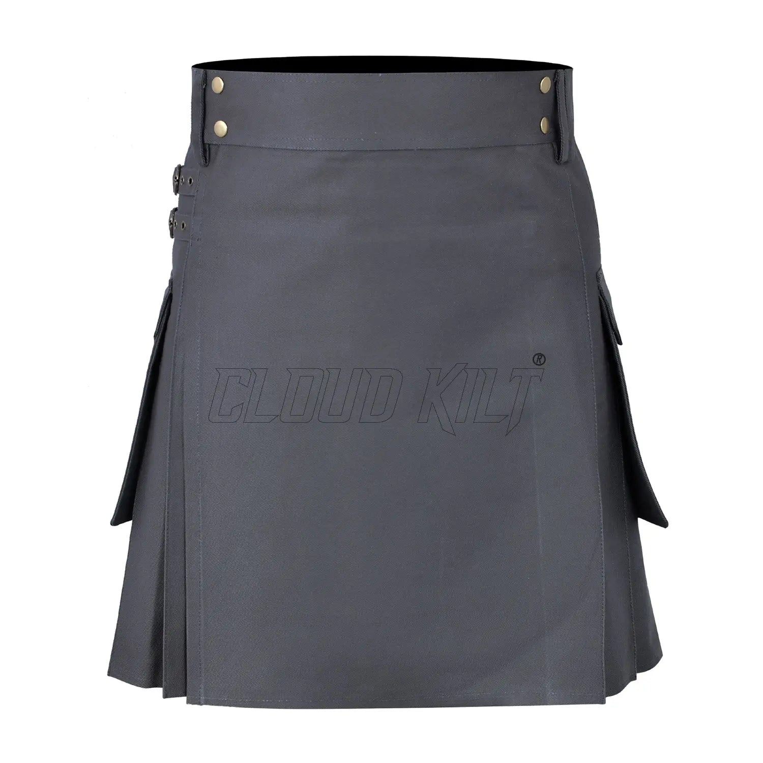 Deluxe Modern Grey Utility Kilt For Men CLOUD KILT