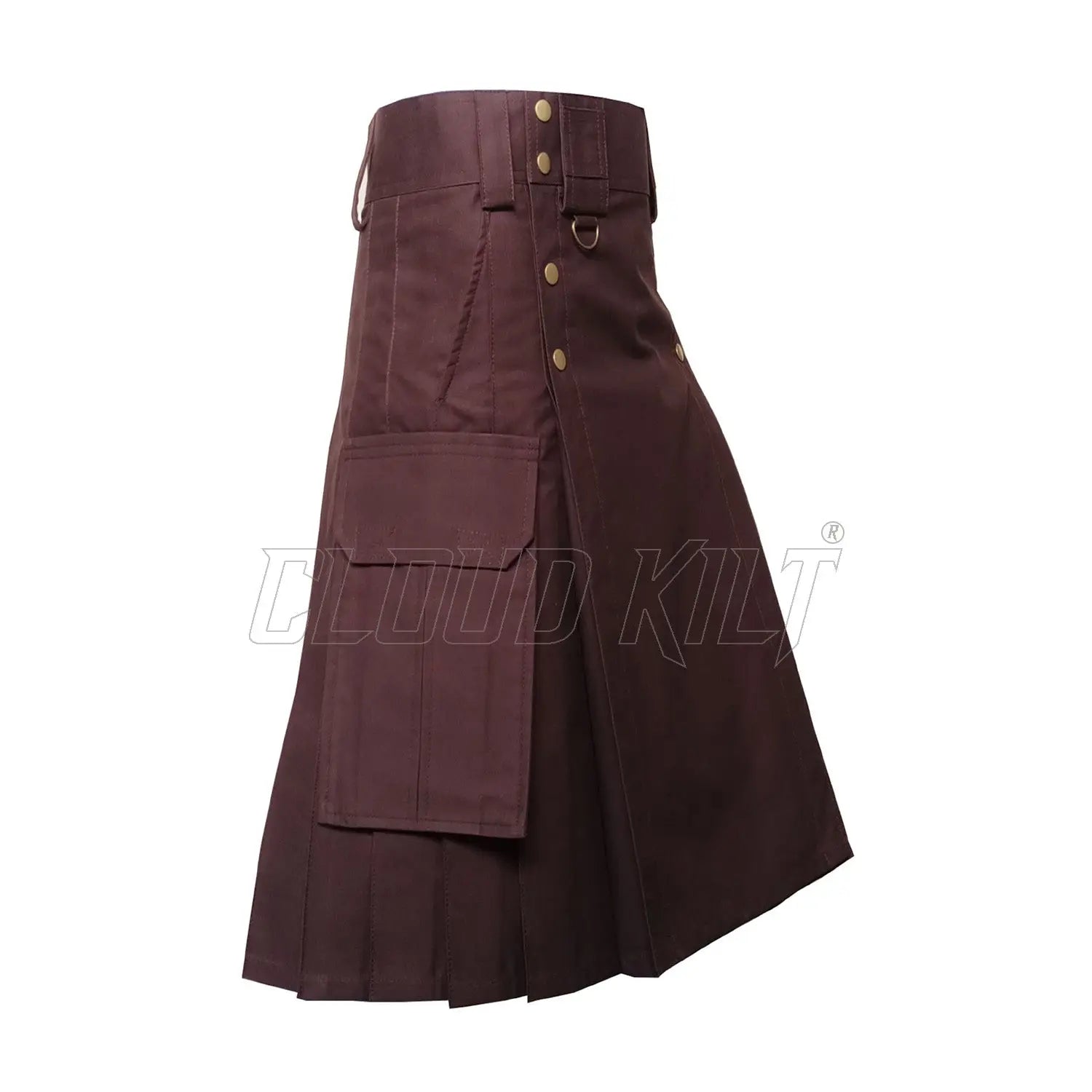 Deluxe Modern Utility Kilt With Slash and Cargo Pockets - CLOUD KILT