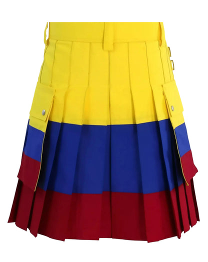 Colombian colors of yellow, blue and red