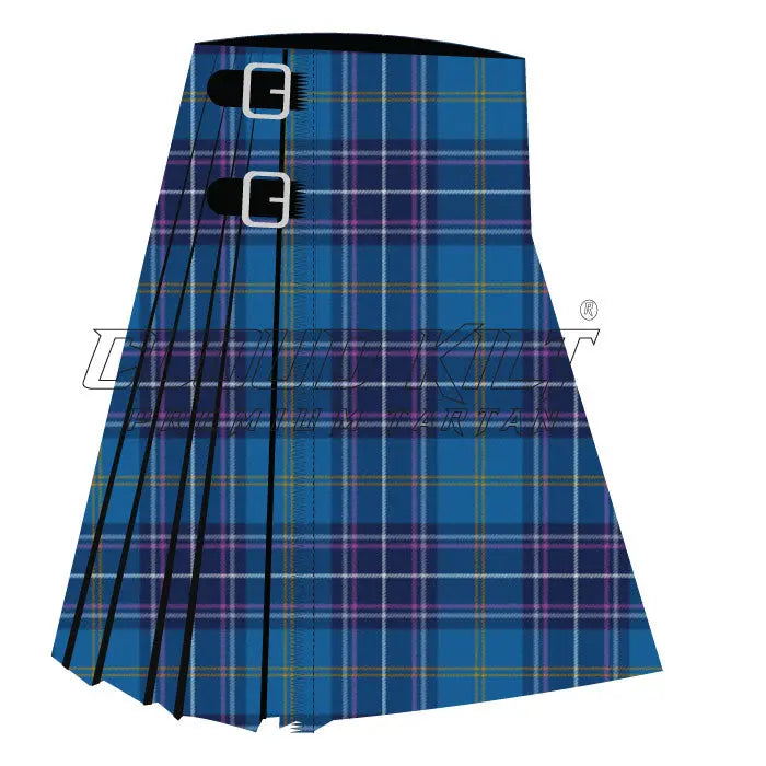 Heirloom Blue Alba Premium Tartan Kilt CLOUD KILT
