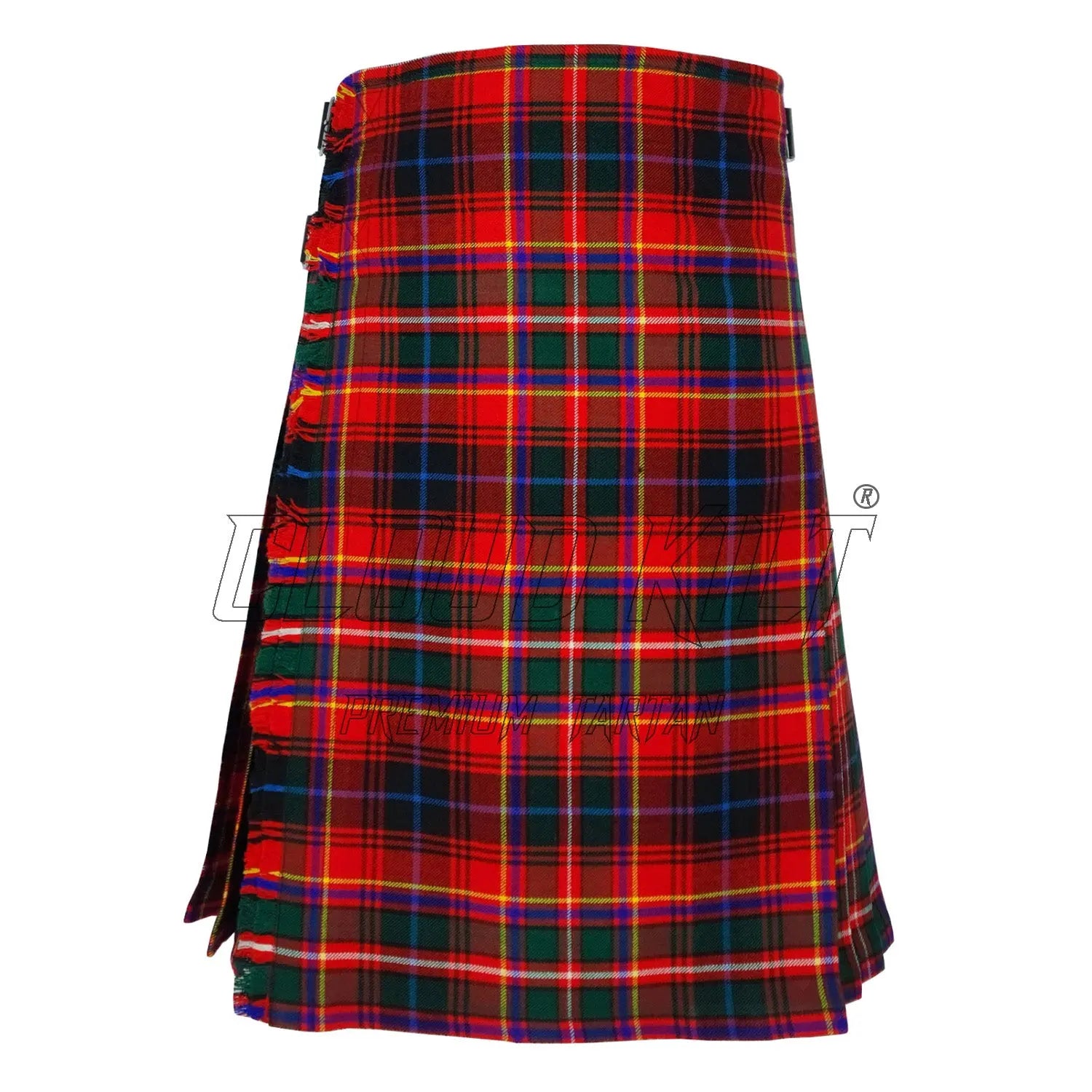 Innes Red Modern Tartan Utility Kilt For Men CLOUD KILT