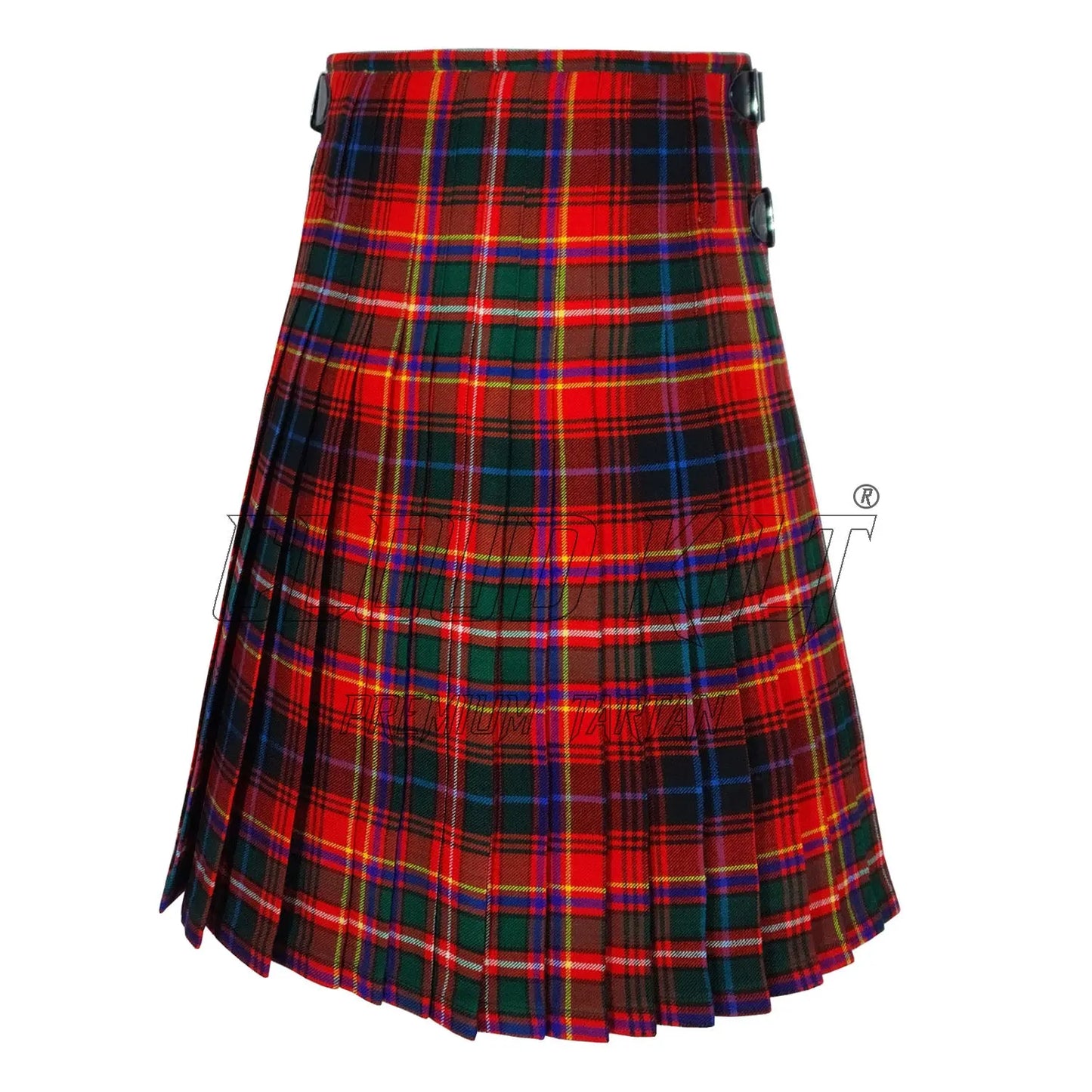 Innes Red Modern Tartan Utility Kilt For Men CLOUD KILT