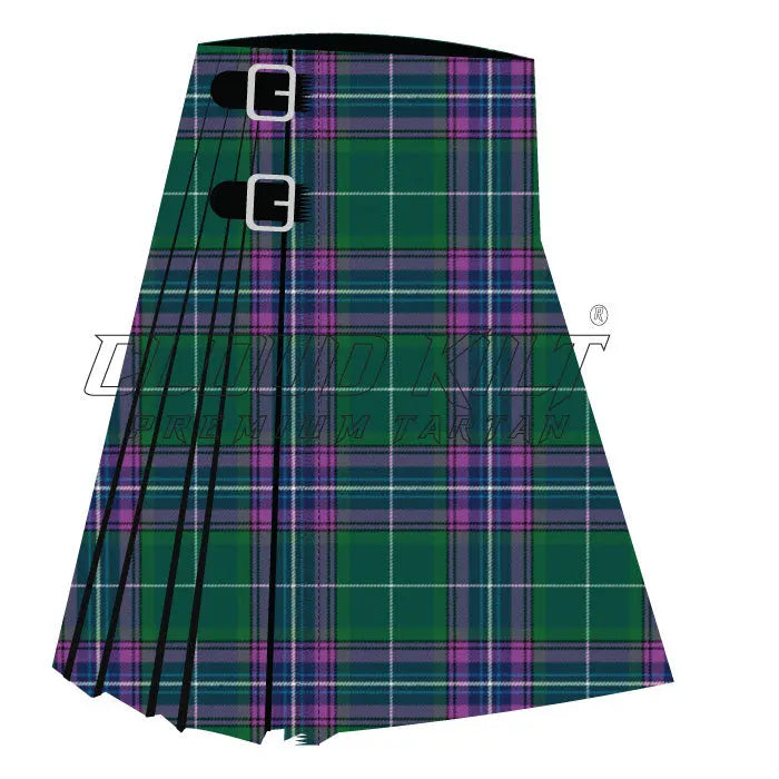 Inverclyde Green Premium Tartan Kilt CLOUD KILT