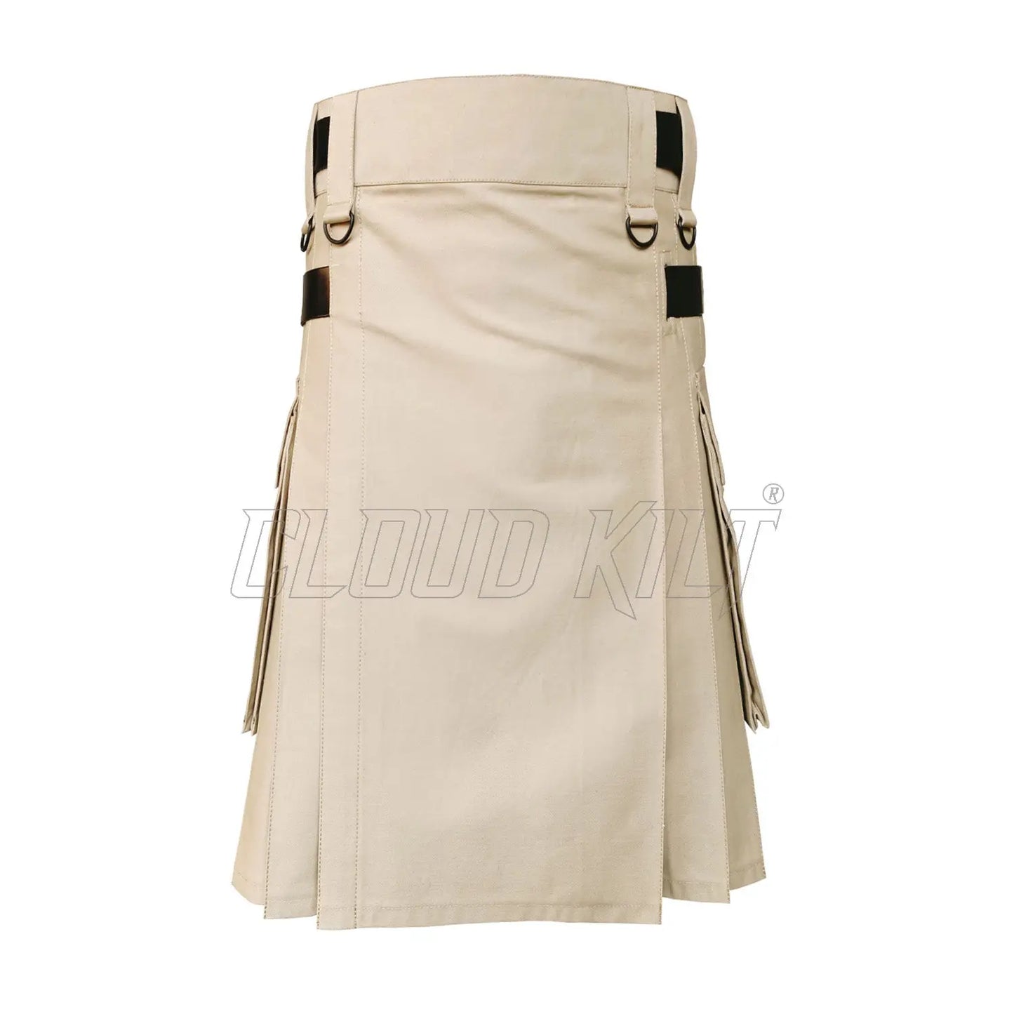 Khaki Utility Modern Deluxe Kilt CLOUD KILT