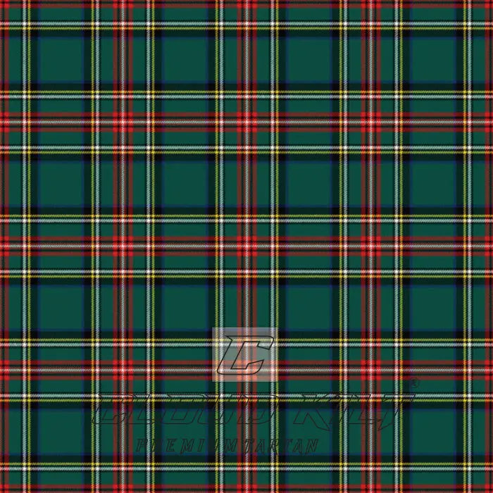 King George VI Green Stewart Modern Premium Tartan Kilt CLOUD KILT