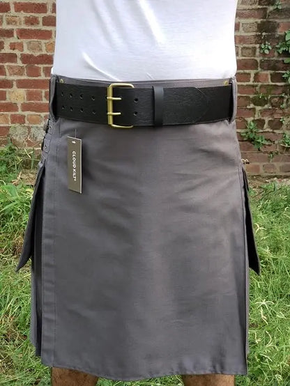 Leather Kilt Black Belt CLOUD KILT