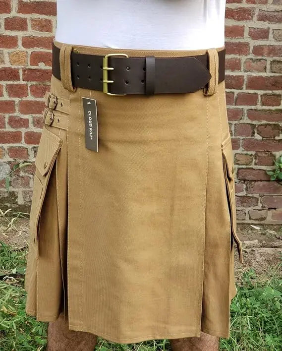 Leather Kilt Brown Belt CLOUD KILT