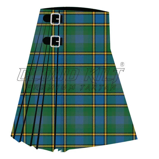 Lenaghan Green Ancient Premium Tartan Kilt CLOUD KILT