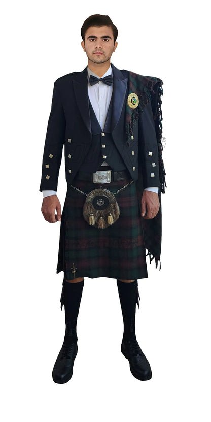 Prince Charlie Kilt Outfit With Brown Watch Tartan Kilt CLOUD KILT