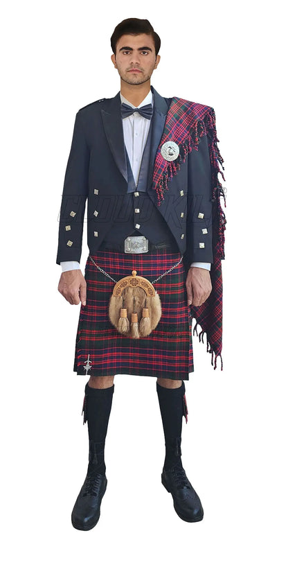 Prince Charlie Kilt Outfit With MacDonald Modern Tartan Kilt CLOUD KILT