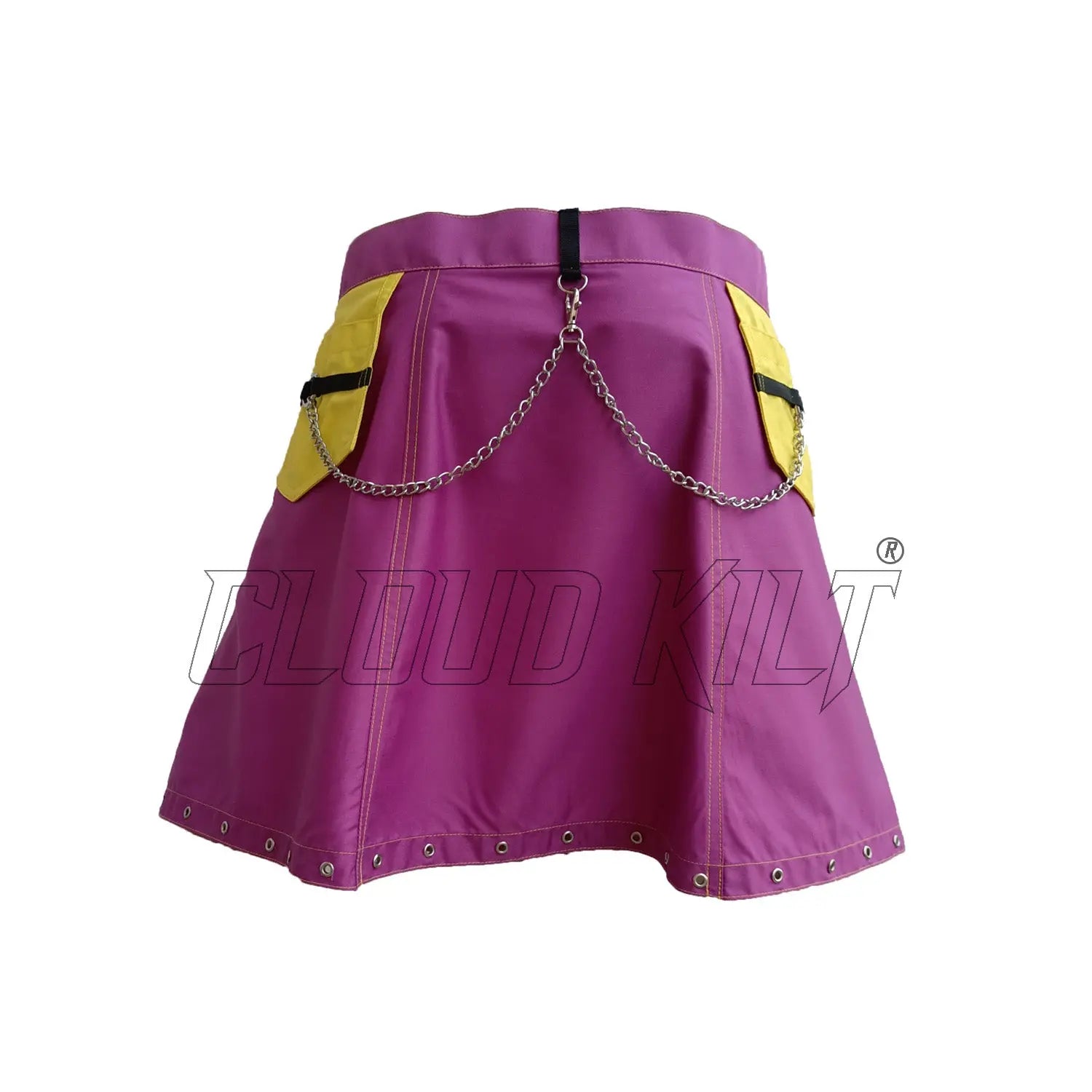 Purple With Yellow Women Fashion Kilt CLOUD KILT