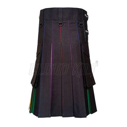 Rainbow Hybrid Deluxe Utility Kilt CLOUD KILT