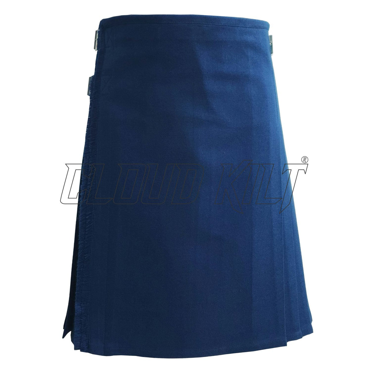 Solid Blue Modern Tartan Kilt