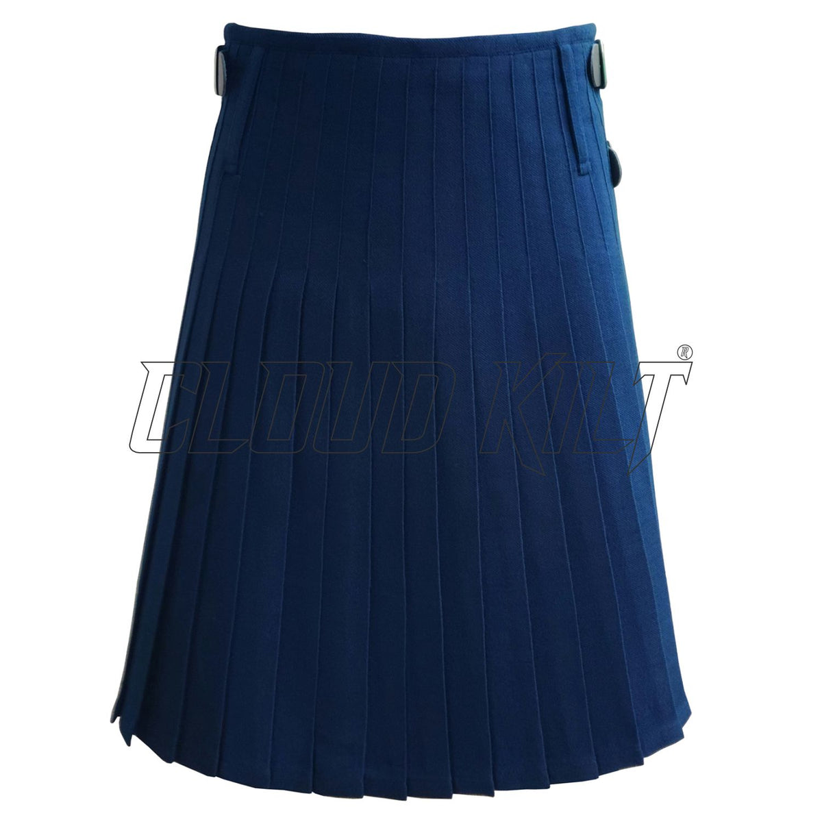 Solid Blue Modern Tartan Kilt