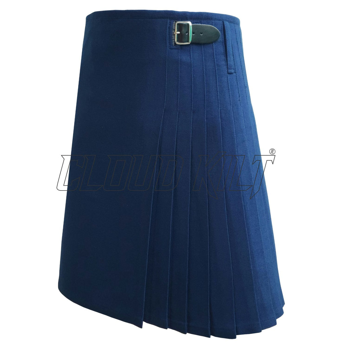 Solid Blue Modern Tartan Kilt