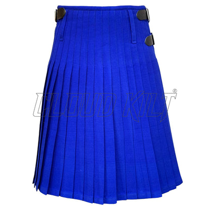 Solid Royal Blue Tartan Kilt