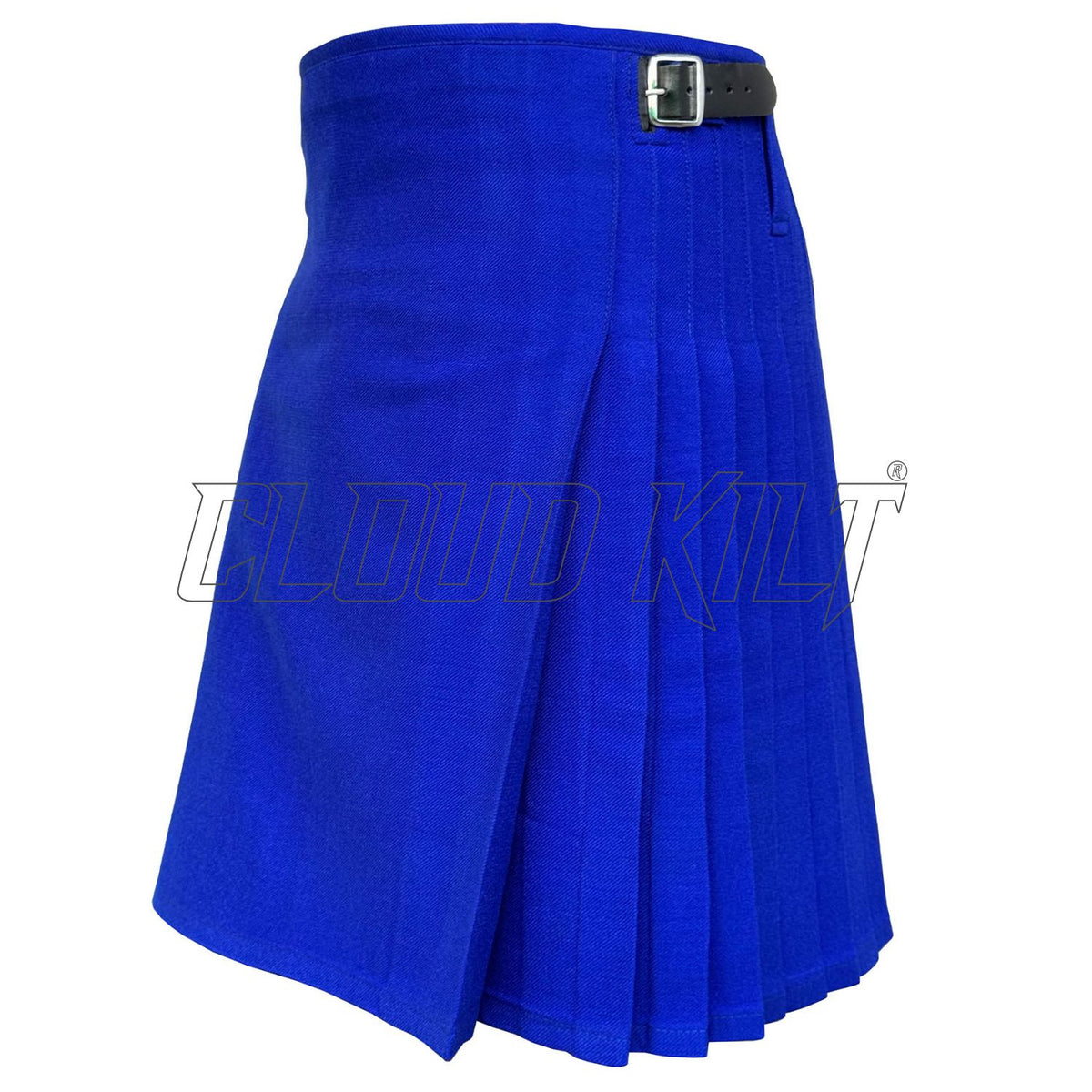 Solid Royal Blue Tartan Kilt