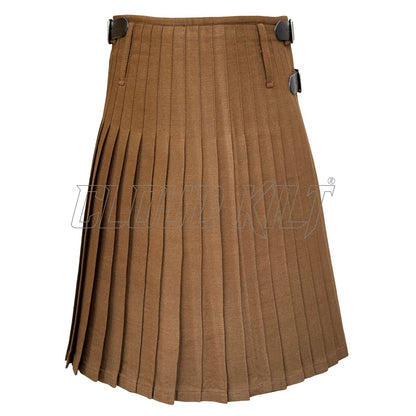 Brown Camel Tartan Kilt
