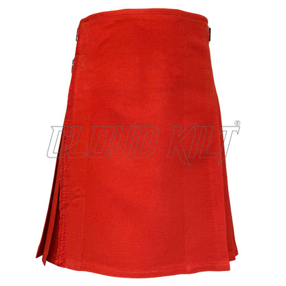 Solid Red Tartan Kilt