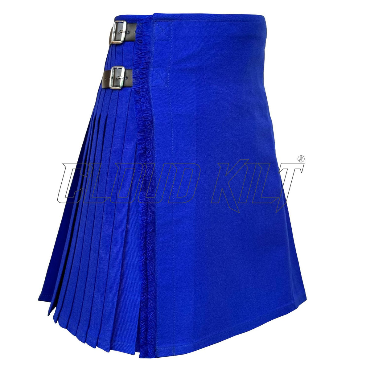 Solid Royal Blue Tartan Kilt