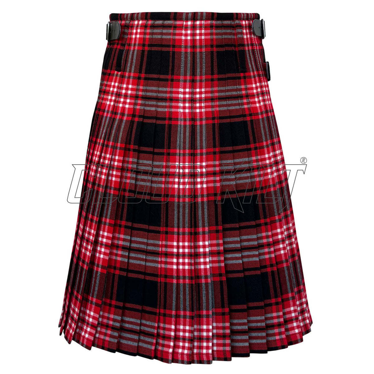 Tweedside Red Modern Tartan Kilt