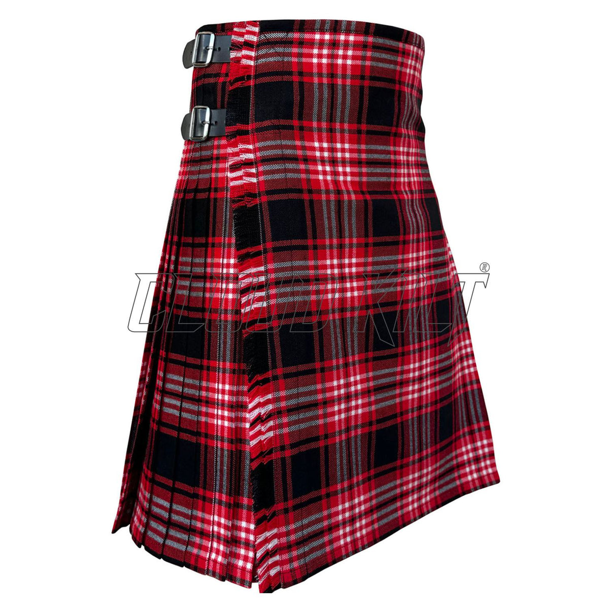 Tweedside Red Modern Tartan Kilt