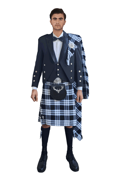 Prince Charlie Kilt Outfit With MacFarlane Black -CLOUD KILT